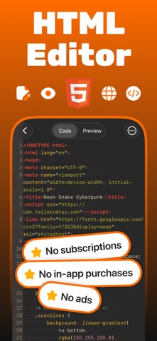 HTML Creator : Editor & Viewer App Store screenshot 1