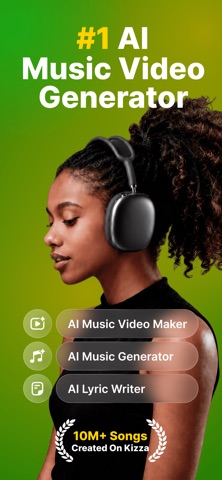 AI Music & Video Maker - Kizza App Store screenshot 1
