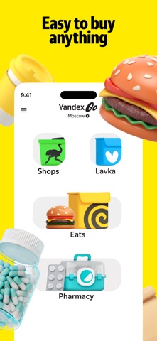Yandex Go: Taxi Food Delivery App Store screenshot 2