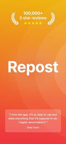 Repost+ for Instagram . App Store screenshot 1