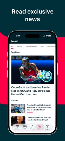 Flashscore: Live Scores & News App Store screenshot 2