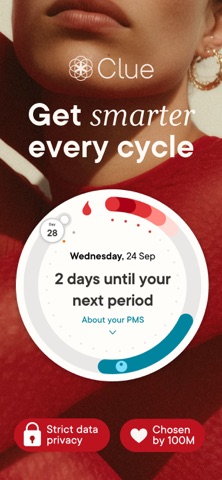 Clue Period & Cycle Tracker App Store screenshot 1