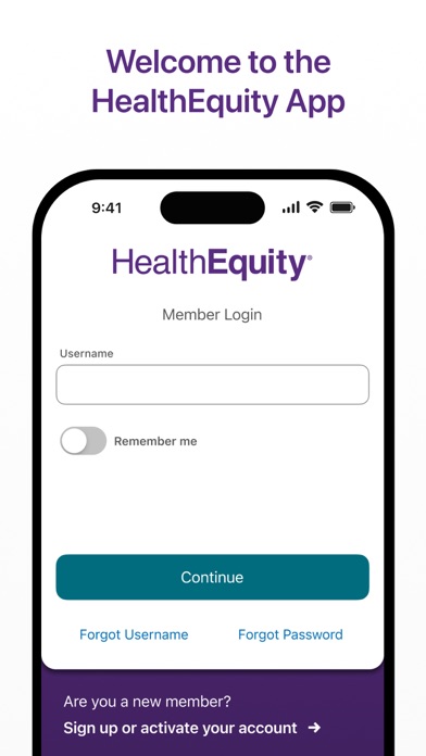 HealthEquity Mobile App Store screenshot 1
