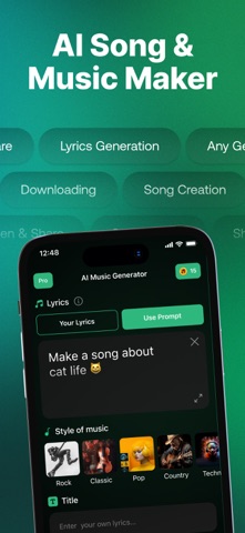 AI Song: AI Music Generator App Store screenshot 1