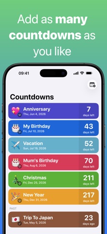 Countdown App Store screenshot 1