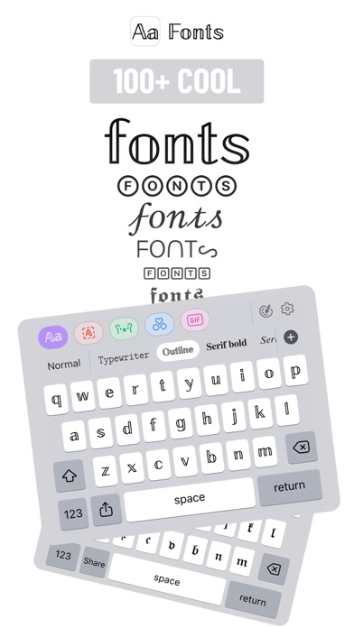 Fonts - AI Stickers App Store screenshot 1