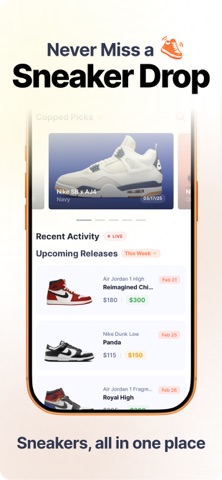Copped: Sneaker Release Alerts App Store screenshot 1