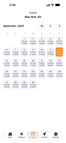 Sunrise Sunset Times App Store screenshot 2